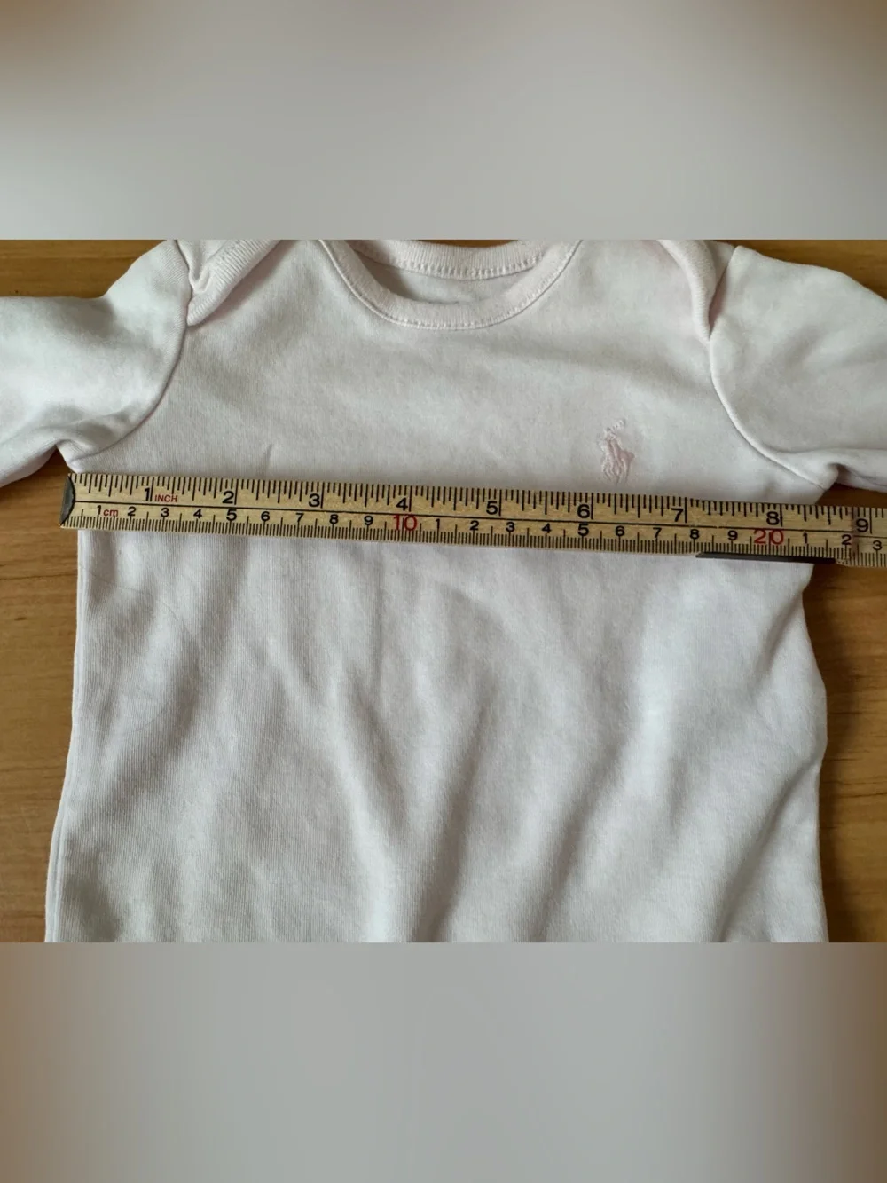 Ralph Lauren Baby Girl Cotton Long-Sleeve Bodysuit in Delicate Pink 3-6 Months